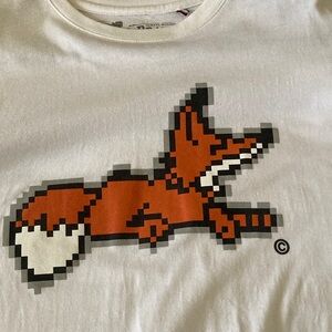 Akoo White and Orange Fox Graphic T-Shirt